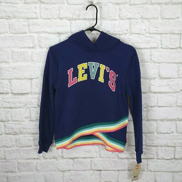 NWT Levi's Girl's Sweatshirt Pullover Hooded Sweater Large - Picture 2 of 7